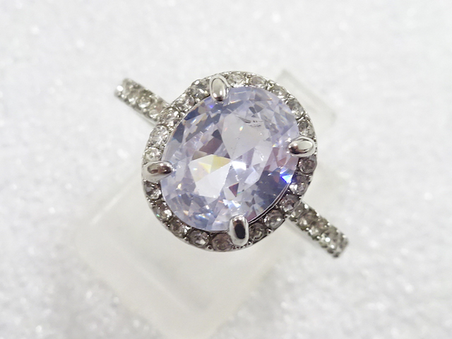 JAPANESE KIMONO / ANTIQUE CRYSTAL RING (SIZE 20)